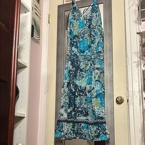 Blue Floral Maxi Dress